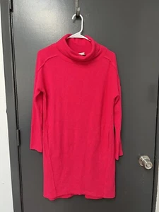 anthropologie saturday sunday cowl neck hot pink dress size xs - Picture 1 of 5