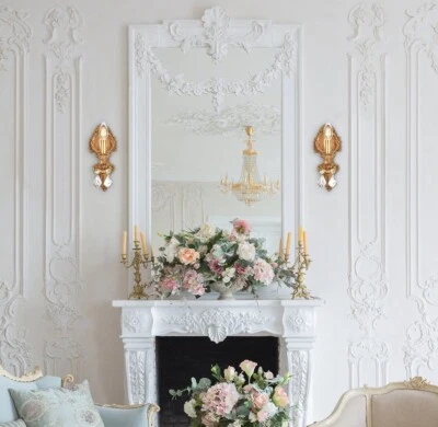 FRENCH GOLD FOYER LIVING DINING ROOM PENDANT CRYSTAL WALL SCONCE 1 LIGHT 11" - Image 1 of 4