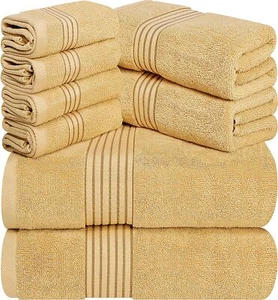 Set 8 Piece 2 Bath Towels 2 Hand Towels 4 Washcloths Cotton Utopia Towels - Picture 1 of 79