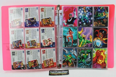 Juego base completo de cartas de obra maestra de Marvel 1992, 5 prismas, juego completo de 1993, 4 espectros Foto 1 de 4
