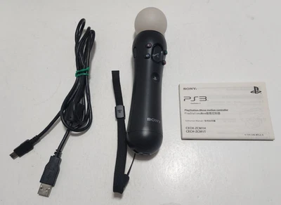 Sony Playstation Move PS3 Motion Controller CECH-ZCM1H Black Tested Working EUC - Image 1 of 4