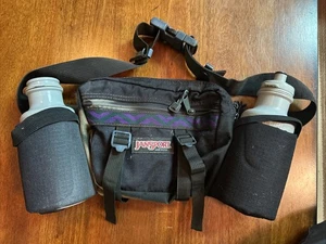 Vintage 90’s Jansport Belt Bag Double Bottle Holder Gorpcore Hiking Fanny Pack - Bild 1 von 7