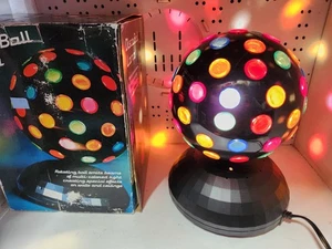Vintage Rotating Disco Multicolor Light Ball Vintage Style Party Lamp Decor+ Box - Picture 1 of 8
