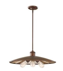 Feiss P1281  ASTB Urban Renewal 3 Light Pendant Lighting, Bronze - Picture 1 of 2