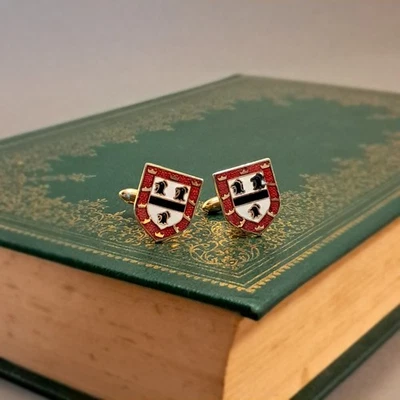Jesus college Shield Vintage cufflinks stainless steel gold plated, LL-100 - Image 1 of 3
