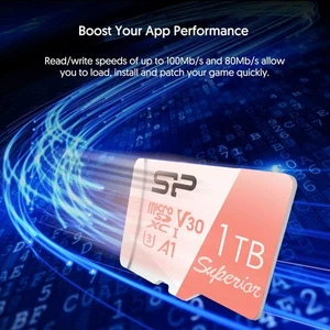 Adaptateur 1 To Silicon Power Elite Micro SD 1 To téléphones tablettes SP5 Xbox Nintendo S - Photo 1/8