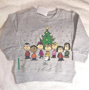 Sudadera Peanuts Snoopy Gang Bebé Niño Vacaciones Navidad 18 Mo NUEVA CON Etiqueta - Imagen 1 de 7