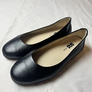 Zapato plano de ballet SAS Scenic de cuero negro para mujer talla 11,5 (11,5 WW) extra ancho - Imagen 1 de 9