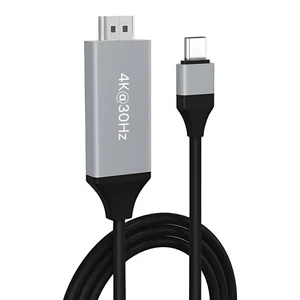 MMOBIEL USB-C to HDMI Cable 6 ft - 4K@30Hz Thunderbolt 3 to HDMI Adapter - Picture 1 of 6