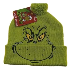 Gorro de Navidad The Grinch Dr Seuss Pom Verde Adulto Talla Única Nuevo con Etiquetas - Imagen 1 de 2