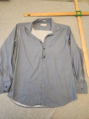 Camisa Christian Lacroix Para Hombre Grande Azul Calce Contemporáneo Manga Larga Con Botones Foto 1 de 4