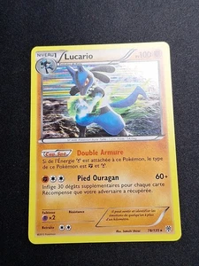EXC NM Lucario 78/135 Holo NB Tempête Plasma Carte Pokémon FR - Imagen 1 de 12