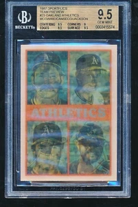 1987 Sportflics MARK McGWIRE CANSECO Oakland A's Team Preview #23 BGS 9.5 - Picture 1 of 2