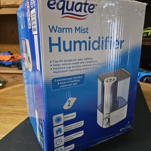 Equate Warm Mist Humidifier, Top Fill, 1.3 Gallon. Comolete Used In Box - Picture 1 of 11