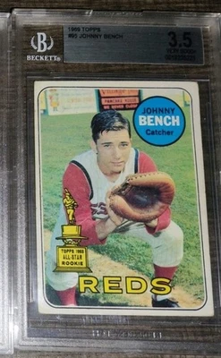 1969 Topps No 95 Джонни Бенч дебютант All-Star PSA 3.5 - Изображение 1 из 4
