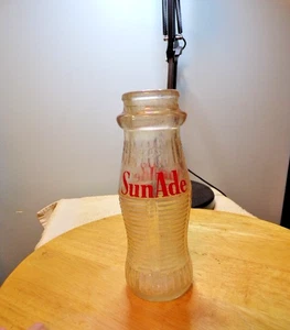 Vintage 10 Oz. Sun Ade Duraglas Bottle Canton, OH Iridescent c. 1950s - Picture 1 of 3