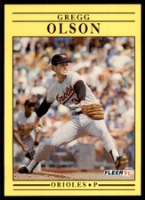 1991 Fleer Gregg Olson Baseball Cards #486
