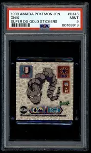 Pokemon Japanese Amada Sticker 1999 D146 Onix Super DX Gold PSA 9 80169919 - Bild 1 von 2