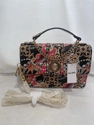 BOLSO BANDOLERA ALDO PUMOORI TIGER Estampado Estilo Alta Costura Italiano Nuevo con Etiquetas Foto 1 de 4