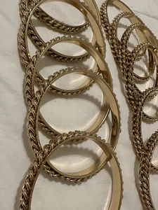 Women’s Bangle Bracelets Set Gold Tone Costume Jewelry Bollywood Glam 6pk - Picture 1 of 7
