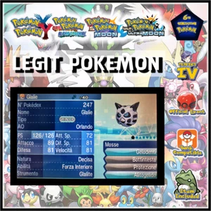 6GEN LEGIT POKEMON • 2014 Special Demo Glalie @ Glailite (ITA) ORAS S&M ULTRA - Picture 1 of 3