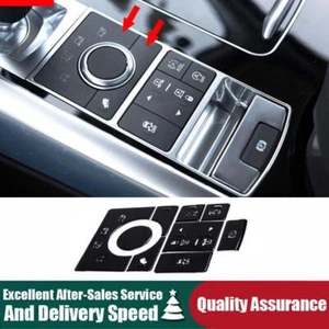For Range Rover L405 13-2017 Black Aluminum Center Console Button Switch Sticker - Picture 1 of 7