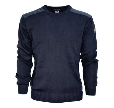 Paul Shark Yachting Crew Neck Sweater With Patches C0P1026 Color Blue - Image 1 of 4