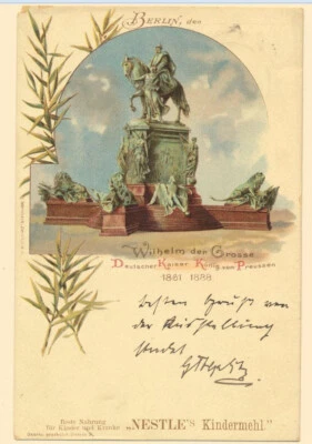 Germany Berlin Wilhelm der Grosse Postcard c. 1900 Hansa Used - Image 1 of 3
