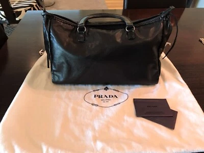 Auténtico Bolso de Mano Prada Negro Nappa Bow - Excelente Estado Como Nuevo Foto 1 de 4