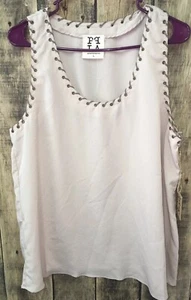 NEUF PPLA Sierra Top Tank Blush grand L neuf avec étiquettes chemisier sans manches 78 $ (B8) - Photo 1/4