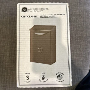 City Classic Galvanized Steel Wall Mount Mailbox, BW110V04AM, Venetian Bronze - Picture 1 of 4