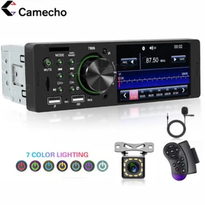 Single 1DIN 4.1"Touch Screen Car Stereo BT MP5 Player FM Radio AUX USB SD TF - Picture 1 of 17