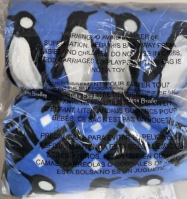 Manta polar VERA BRADLEY PINGÜINOS AZUL INTARSIA NUEVA CON ETIQUETAS #12408-Q37 VACACIONES Foto 1 de 4