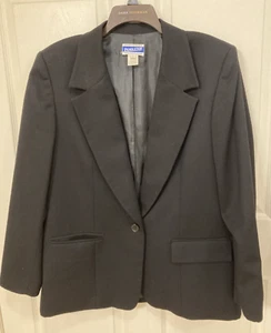 De colección. Blazer Pendleton 100 % lana para mujer talla 14 negro clásico vestido chaqueta - Imagen 1 de 17