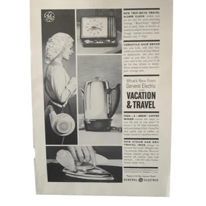 Vintage 1961 General Electric GE Vacation & Travel Ad Advertisement - Picture 1 of 4