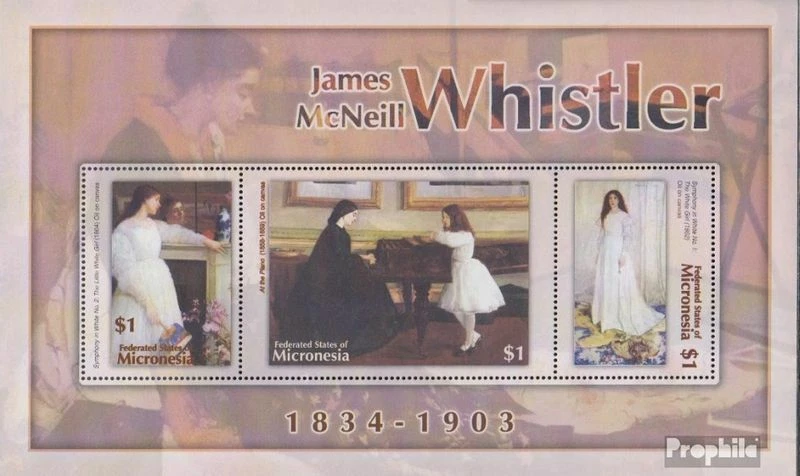 Micronesia 1473-1475 Sheetlet mint/MNH 2003 Death of James Abbott mc Neill - Image 1 of 1
