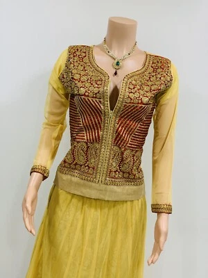 Girl Indian Bollywood Designer Lehenga Choli Skirt Pavadai Sets - Image 1 of 4