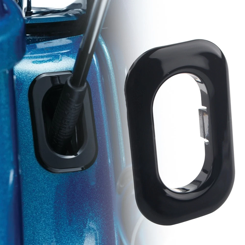 Cubierta de orificio de antena eléctrica hueca negra para Harley Street Glide Road King Foto 1 de 4