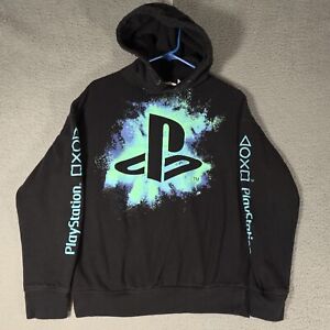 H&M PlayStation Hoodie Sweatshirt Youth Sz 20 Black Graphic Pullover Activewear