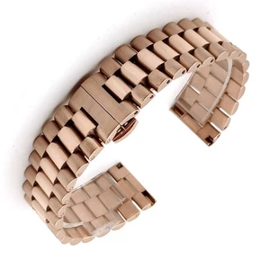 Solid Stainless Steel Watch Strap Band Bracelet 10mm-22mm Straight+Curved End - Picture 1 of 18