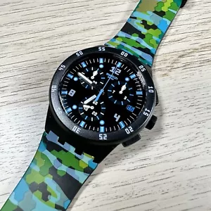 NEW✅ Swatch URBAN JUNGLE SUSB403 Men's Camouflage Watch Chronograph $130 - Picture 1 of 14