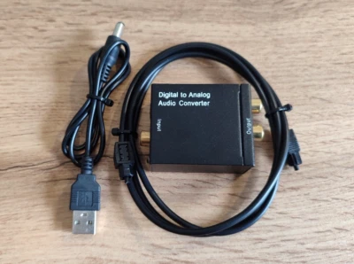 CONVERTITORE AUDIO da digitale ad analogico + Cavo Toslink ottico - Immagine 1 di 4