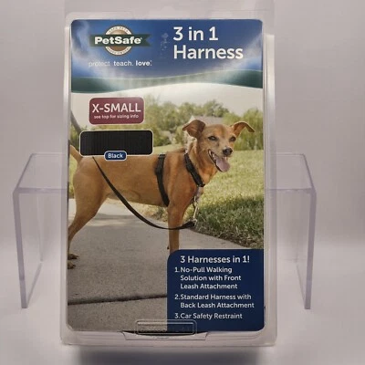 Arnés 3 en 1 PetSafe X-Small negro Foto 1 de 4