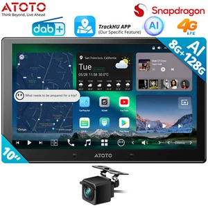 ATOTO X10 Android 13 DAB+ 10" Autoradio GPS 8G+128G ChatGPT 4GLET Rückfahrkamera - Bild 1 von 9