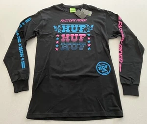 MAGLIETTA HUF FACTORY RIDER L/S - M - NERA - NUOVA CON ETICHETTE - OLD SCHOOL BMX INSPIRED - Foto 1 di 4