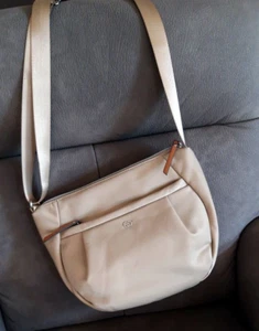 Gerry Weber Tasche, Umhängetasche, Handtasche, Beige Textil, mit Logo, wie Neu - Bild 1 von 7