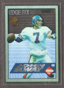 1994 Collector's Edge Football FX Silver Letters Gold Helmet #1 John Elway - Picture 1 of 2