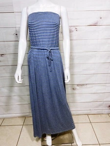Cynthia Rowley Womens Strapless Dress Size XS Blue & Gray Striped Stretch - Picture 1 of 7