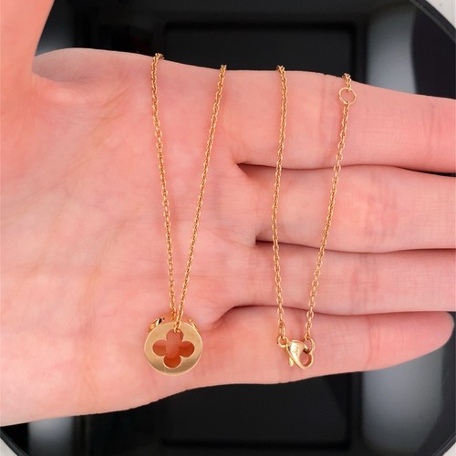 LOUIS VUITTON（LV） Collana Louis Vuitton con ciondolo Empreinte in oro rosa 18 carati vendita al dettaglio $2400