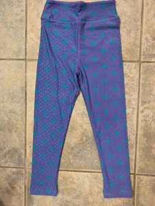 Girls LuLaRoe Kids Size S M 2T - 6 Leggings Pants Purple/Green JC002-09 122016 - Picture 1 of 3